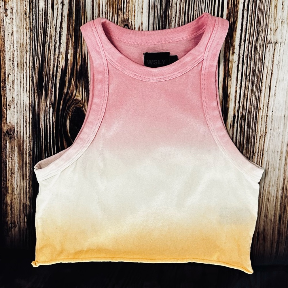 WSLY || Rivington Weekend Crop Tank in Helios/Cantaloupe Ombre - SZ XS ✨NWOT✨
